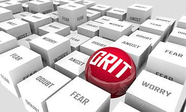 Grit Courage Passion Strength Bravery Amid Vs Fear Doubt Angst Worry 3d Animation