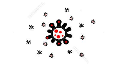 Corona virus covid19 contagion infection animation,pandemic medical disease