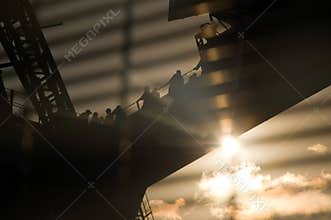 Sydney Harbour Bridge sunset walking