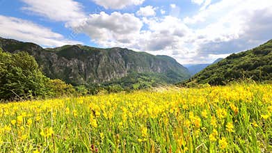 Mountains Summer Day Time Lapse