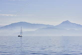 Sailing Boat at Sunrise
