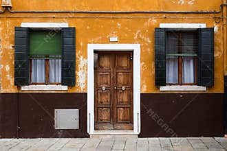 Colorful house in Burano island, Venice, Italy