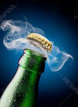 Opening of beer cap