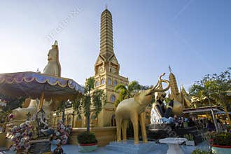 Phra Prang Muni Temple At Sing Buri province