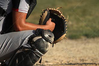 Catcher Ready for a Pitch
