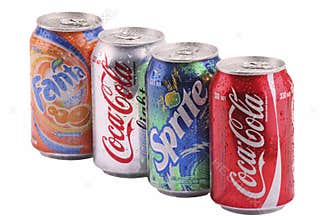 cans with beverages