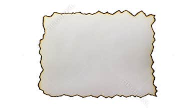 Scorched paper at the edges with lip print kiss. Message or letter for text. Animation