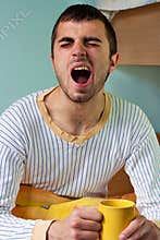Yawning in bed