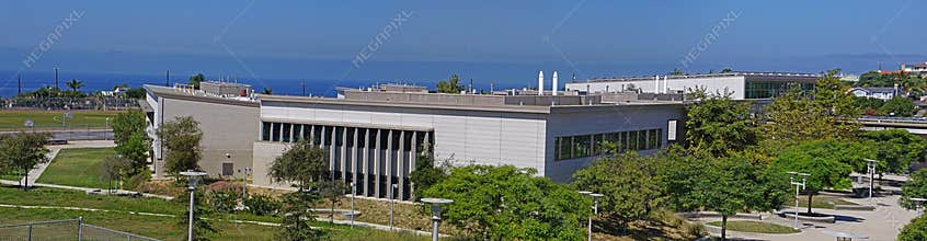 Panorama of San Pedro High School near Angels Gate Park, part of Los Angeles Unified School District
