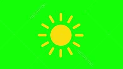 Animated sun energy icon. Animation, pictogram, motion graphics
