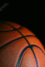 Macro View of Leather Basketball