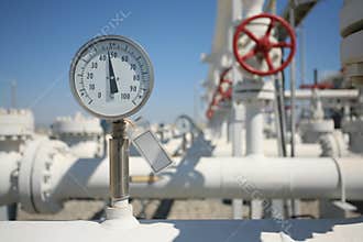 Oil and gas processing plant with pipe line va