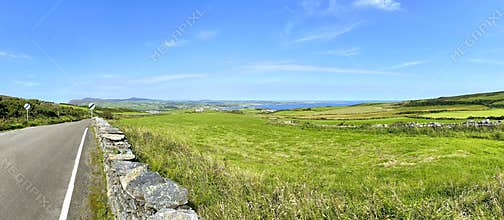 Road to Castletown and the coast, Isle of Man
