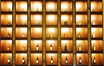 Wine , whisky, chinese liquor in the shelf