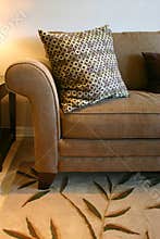Brown Sofa and Pillow