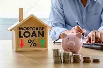 LOAN MONEY CONCEPT financial statement Purchase agreement for new house