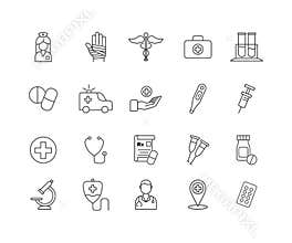 Simple Set of Medicine Related Vector Line Icons. Contains such Icons as healthcare symbol, pills, doctor and more