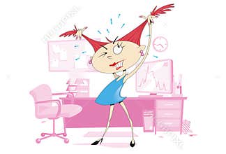 Frustrated Office Girl