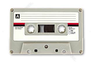 White audio cassette