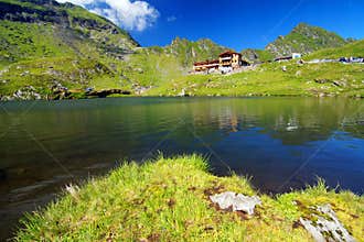 Balea Lake in Fagaras Mountains