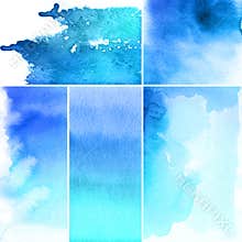 Set of watercolor abstract backgrounds