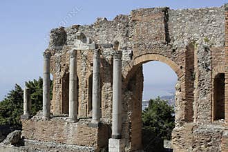 Antique ruins and columns