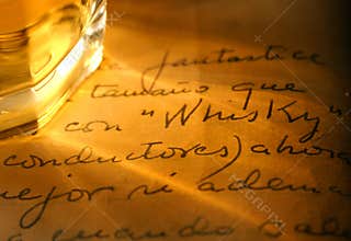 Whisky and old diary