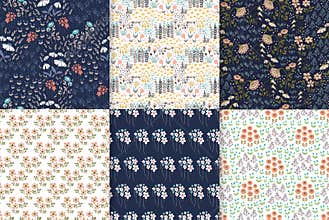 Surface seamless patterns design vector backgrounds collection