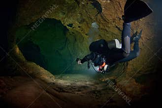 Cave diving
