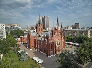 The Cathedral of the Immaculate Conception of the Holy Virgin Mary is a neo-Gothic Catholic Church at Moscow, Russia