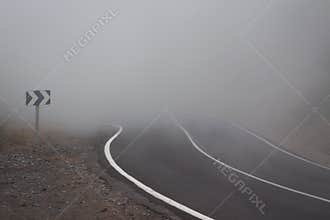 Fog on the road