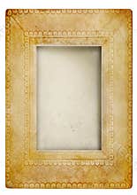 Vintage photo frame against white