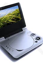 Portable DVD player.