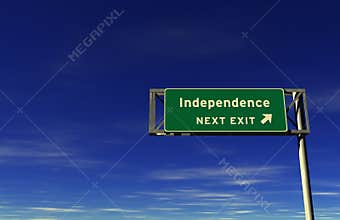 Independence - Freeway Exit Sign