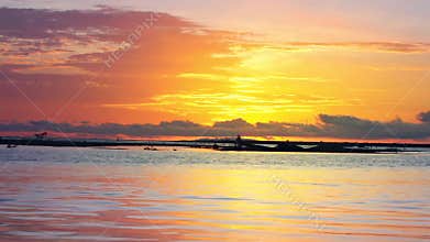 Sunset over Tarcoles River in Costa Rica