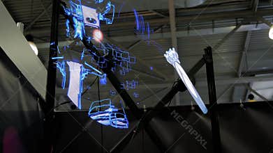 3D led holo fan advertising projector