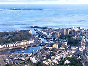 Aerial view of Castletown Isle of Man