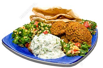Falafel and tabbouleh