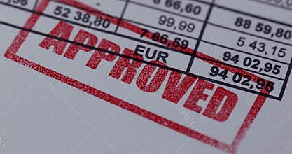 Tender acceptance - approved stamp on financial bill