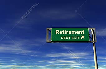 Retirement - Freeway Exit Sign