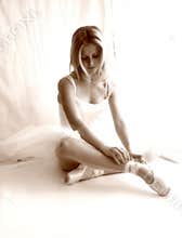 Ballerina soft focus sepia