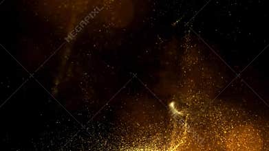 Gold and Glitter Burst Background 4K Loop