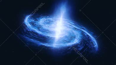 Fly through stars in the gas cloud. Cosmic nebula in the form of the spiral. Gas Cloud Deep Space. background.