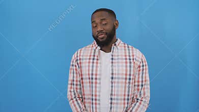 Yes! Agree! Portrait of handsome manly positive cheerful glad man 4K