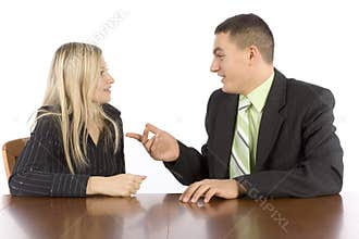 Conversation of two businesspeople