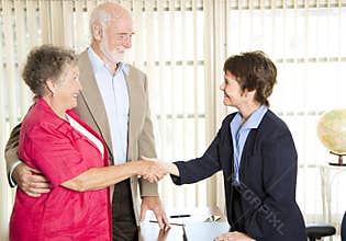 Seniors Meeting Financial Advisor