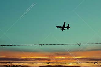 Sky Warrior aircraft on patrol.