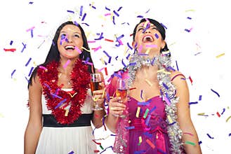 Women celebrate new year party