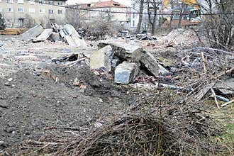 Demolition of a building school