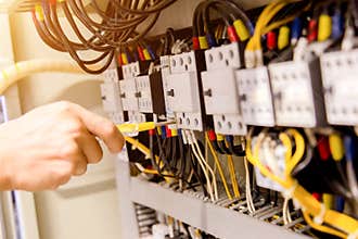 Electrician measurements with multimeter tester System ready